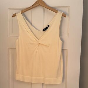 Theory Cream V-Neck Tank Top
